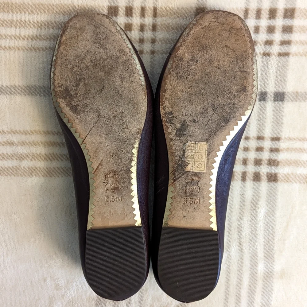 Tory Burch Chelsea Cap-Toe Leather Ballet Flat
